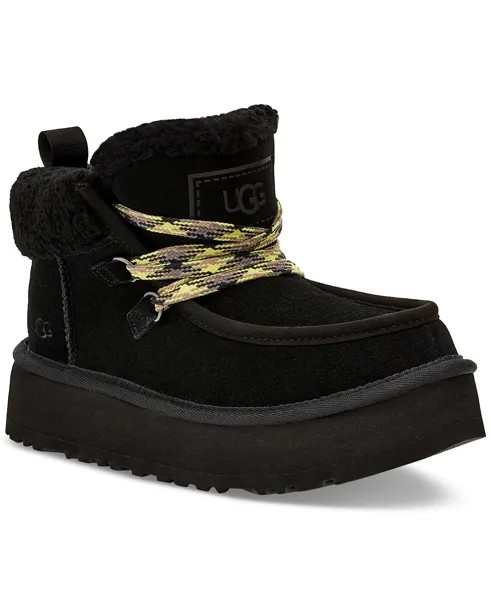 Женские ботинки Funkarra Cabin на шнуровке с манжетами UGG, черный