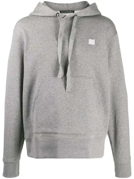 Acne Studios худи на молнии с нашивкой-логотипом