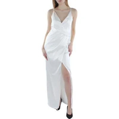 Женское вечернее платье макси цвета слоновой кости с драпировкой Aidan Mattox 12 BHFO 3958