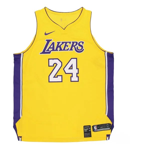 Майка Nike Icon Edition Authentic NBA Jersey Sports Basketball Jersey/Vest AU Player Edition Lakers Kobe 24 Yellow, желтый