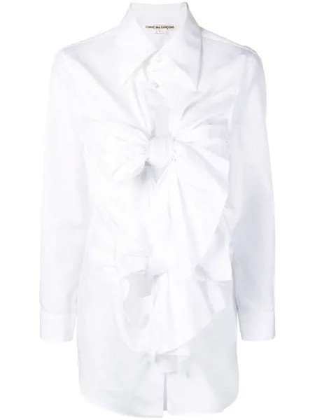 Comme Des Garçons поплиновая рубашка с бантом