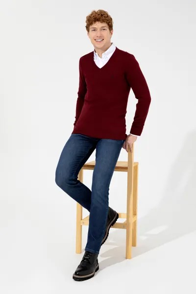 Пуловер мужской U.S. POLO Assn. g081sz0tk0enrique-sk22 бордовый XL