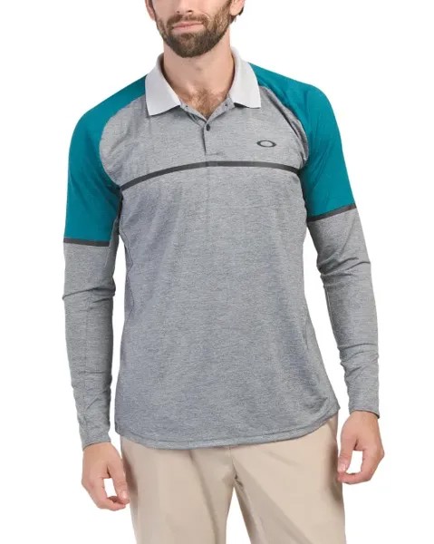 Поло для гольфа с ультрафиолетовыми рукавами Oakley, цвет Lunar Rock