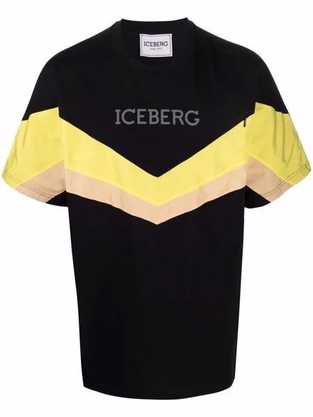 Iceberg футболка с узором шеврон и логотипом