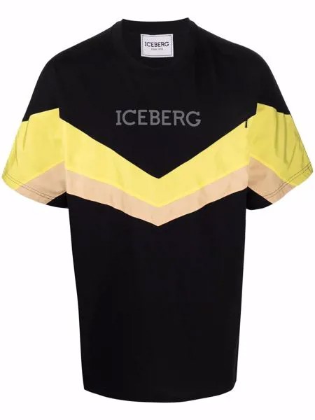 Iceberg футболка с узором шеврон и логотипом