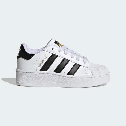Кроссовки adidas Originals Superstar, размер 11,5K UK, cloud white/core black/gold metallic