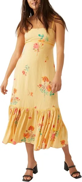 Платье Rosie Posie Midi Free People, цвет Sunshine Combo