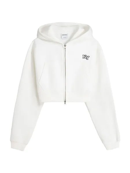 Худи на молнии Bershka, белый