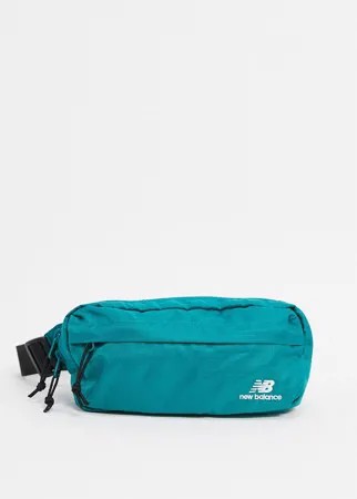Сине-зеленая сумка-кошелек на пояс New Balance-Голубой