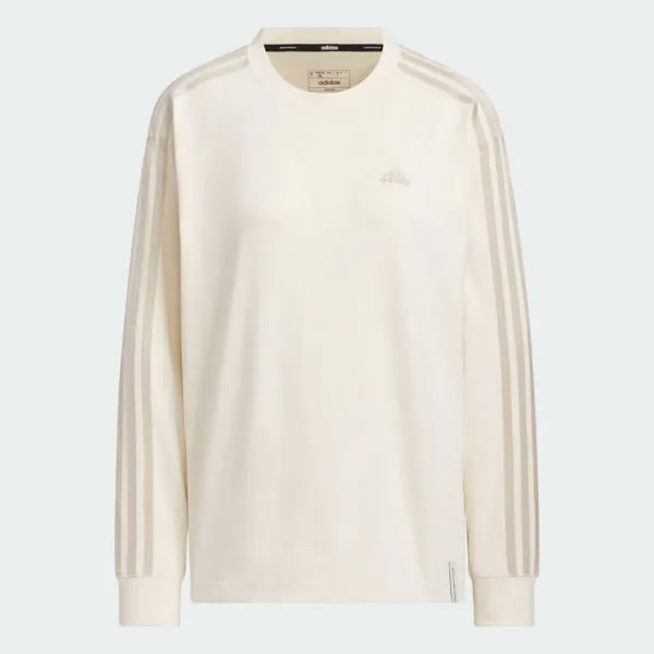Лонгслив Adidas Essentials Plus Three Stripes, кремовый