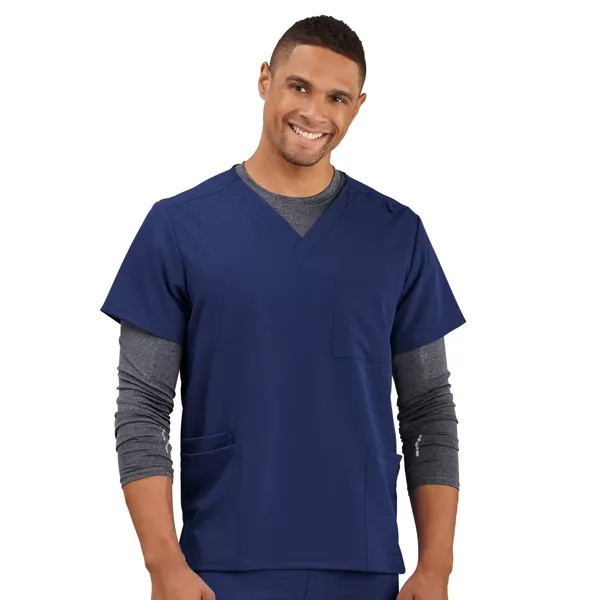 Топ-скраб с 4 карманами Big & Tall Unisex Jockey Jockey, синий