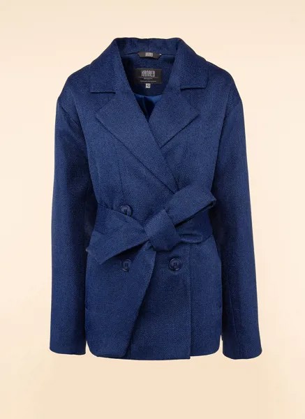 Пальто женское Каляев 1592081 синее 46