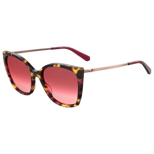 Солнцезащитные очки LOVE MOSCHINO, красный, коричневый
