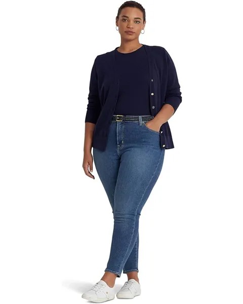 Джинсы LAUREN Ralph Lauren Plus Size Mid-Rise Straight Ankle, цвет Legacy Wash