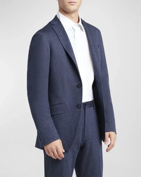 Мужское вязаное спортивное пальто Etro, цвет Blue