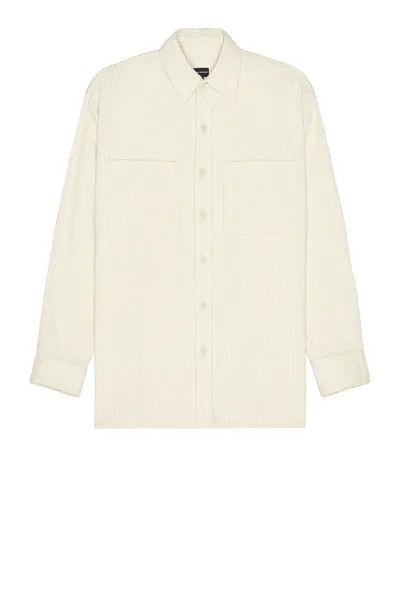 Рубашка Club Monaco Wide Wale Corduroy Long Sleeve, белый