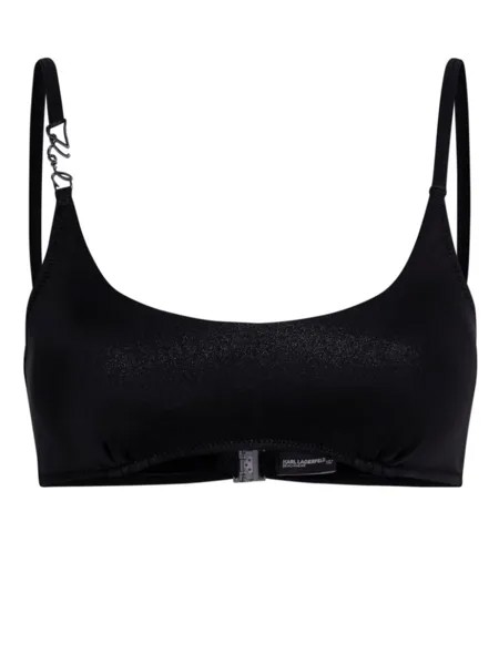Karl Lagerfeld топ бикини бандо Signature, черный
