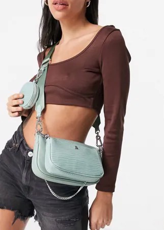 Маленькая сумочка через плечо фисташкового цвета Steve Madden Burgent-Зеленый цвет