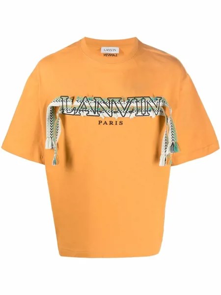 LANVIN футболка Crazy Curb с декоративными шнурками