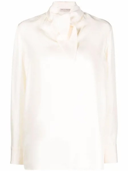 Emilio Pucci шелковая блузка с завязками