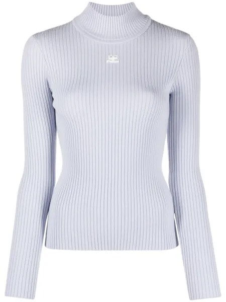 Джемпер с высоким воротником Courrèges, фиолетовый