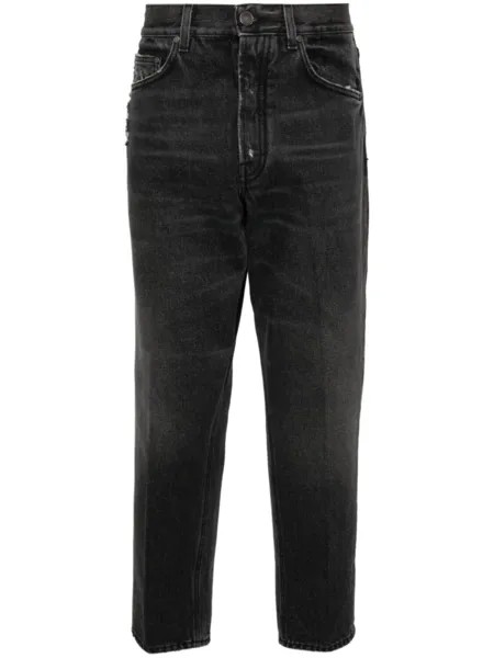 Lardini узкие джинсы с эффектом потертости, черный