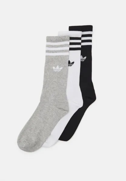 Носки adidas Originals HIGH CREW SOCK UNISEX 3 PACK, белый/средне-серый вереск/черный