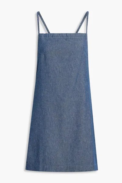 Джинсовое мини-платье с завязками на спине RAG & BONE, синий