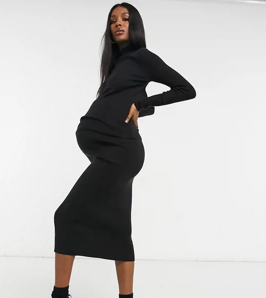 Черный джемпер с вырезом на спине от комплекта ASOS DESIGN Maternity