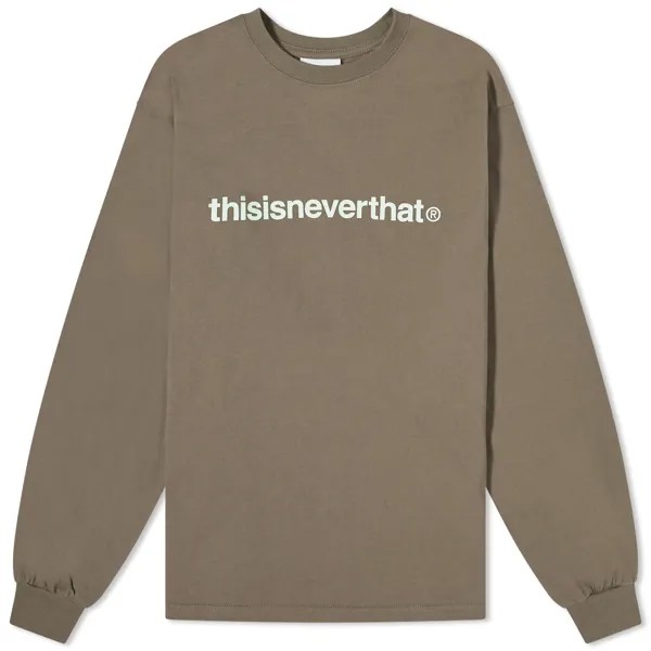 Лонгслив Thisisneverthat T-Logo, серо-коричневый