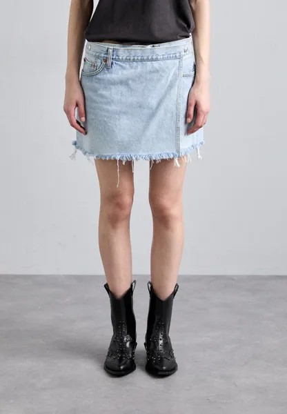 Юбка с запахом Skirt RE/DONE, малиблю