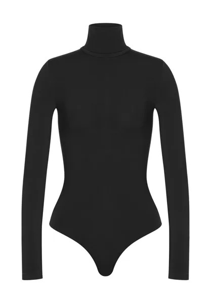 Боди с длинным рукавом, водолазка, женский Wolford, черный