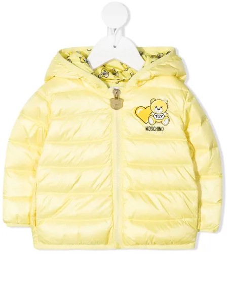 Moschino Kids пуховик с капюшоном