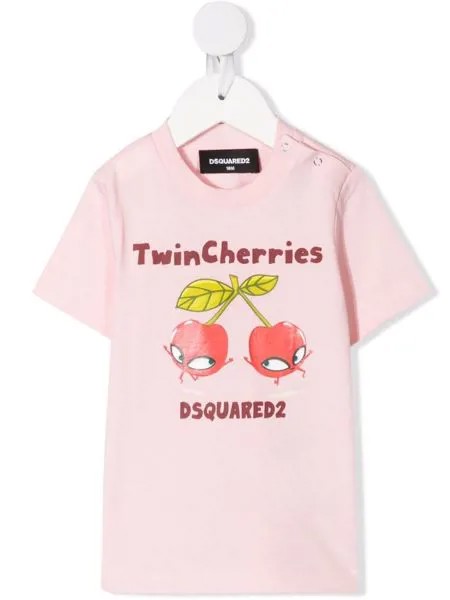 Dsquared2 Kids футболка с принтом Twin Cherries