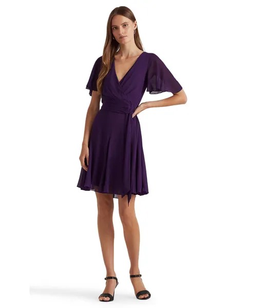 Платье LAUREN Ralph Lauren, Crinkle Georgette Surplice Dress