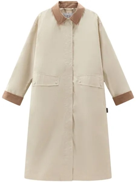 Woolrich однобортное пальто, нейтральный цвет