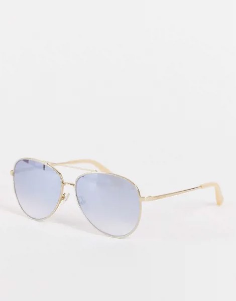 Солнцезащитные очки-авиаторы в золотистой оправе Juicy Couture JU 599/S-Золотистый