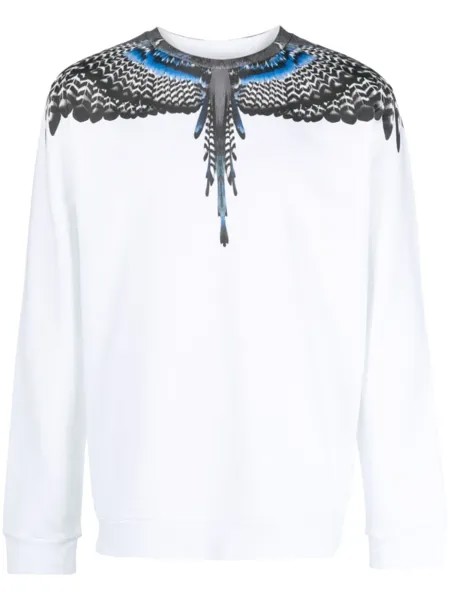Marcelo Burlon County of Milan толстовка Grizzly Wings из органического хлопка, белый