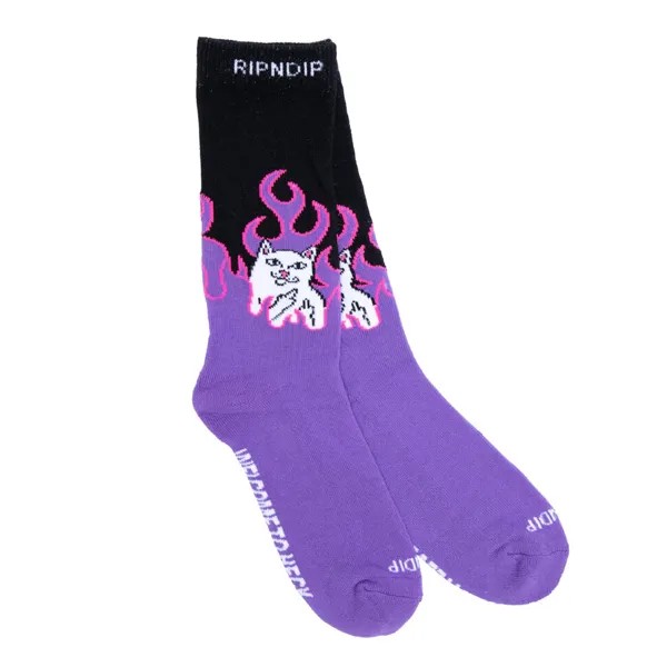 Носки RIPNDIP Welcome To Heck Socks Black/ Purple 2022