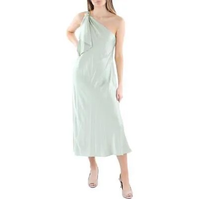 Женское атласное коктейльное платье Lauren Ralph Lauren на одно плечо BHFO 6864