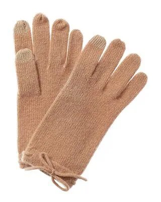 Женские кашемировые перчатки Phenix с бантом, коричневые