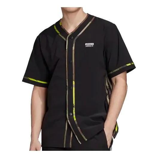 Рубашка Adidas originals Athleisure Casual Sports Breathable Short Sleeve Shirt Black, Черный