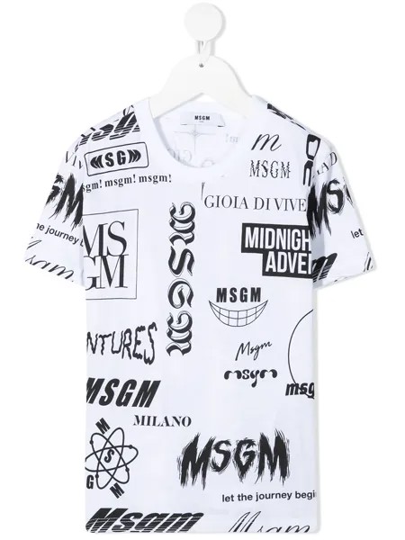 MSGM Kids футболка с логотипом