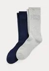 Носки BIG PONY COTTON BLEND CREW SOCK 2 PACK Ralph Lauren, серый