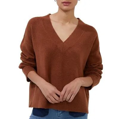 Женская рубашка French Connection из смесовой шерсти с v-образным вырезом, пуловер, свитер, топ BHFO 6985