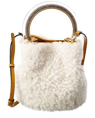 Женская сумка-мешок из овчины Marni Pannier, белая