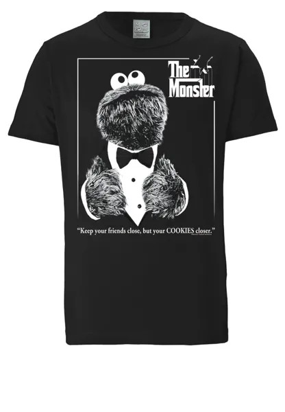 Футболка Logoshirt Sesamstrasse – Krümelmonster Pate, черный