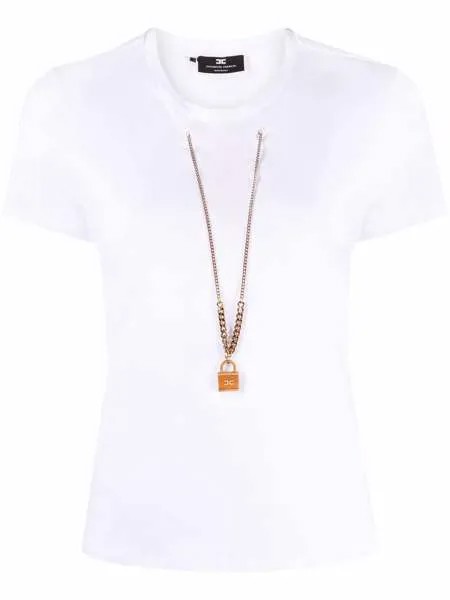 Elisabetta Franchi футболка с цепочным декором