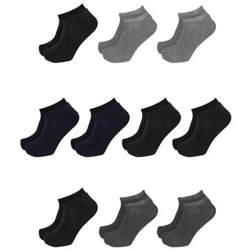 Носки Tuosite 10 пар, размер 27-29, серый, черный