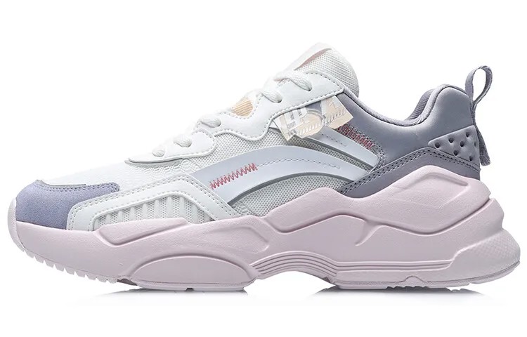 LINING Candle Dragon Lifestyle Shoes Women's Low-top White/purple